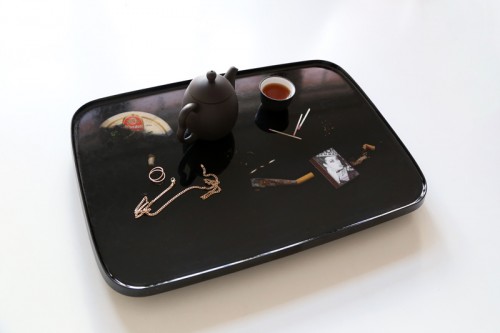 Black Palm Cigarette Tray