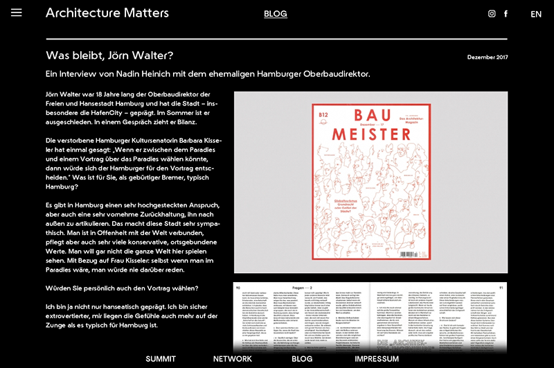 Architecture Matters website 2018